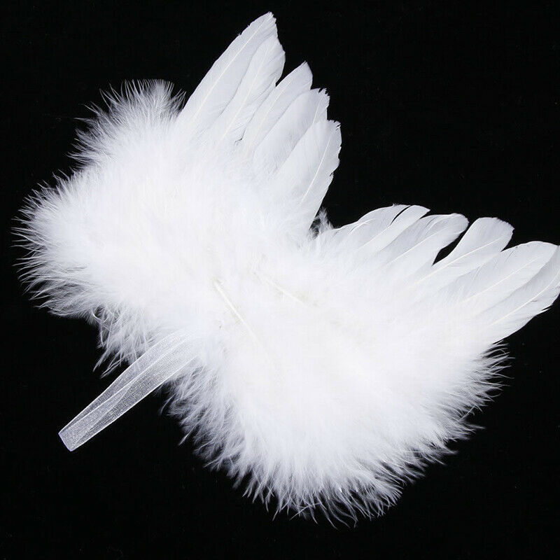 White Angel Wings Christmas Ornaments, 10 Pack by HitMyNeed