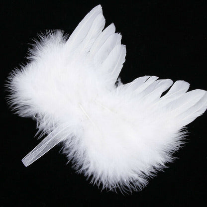 White Angel Wings Christmas Ornaments, 10 Pack by HitMyNeed