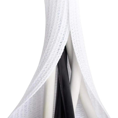 White Cable Sleeve Organizer for Desk, PC & TV 5m by HitMyNeed