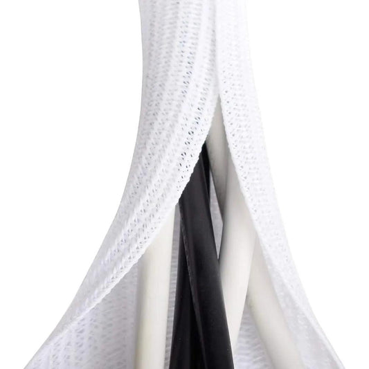 White Cable Sleeve Organizer for Desk, PC & TV 5m by HitMyNeed