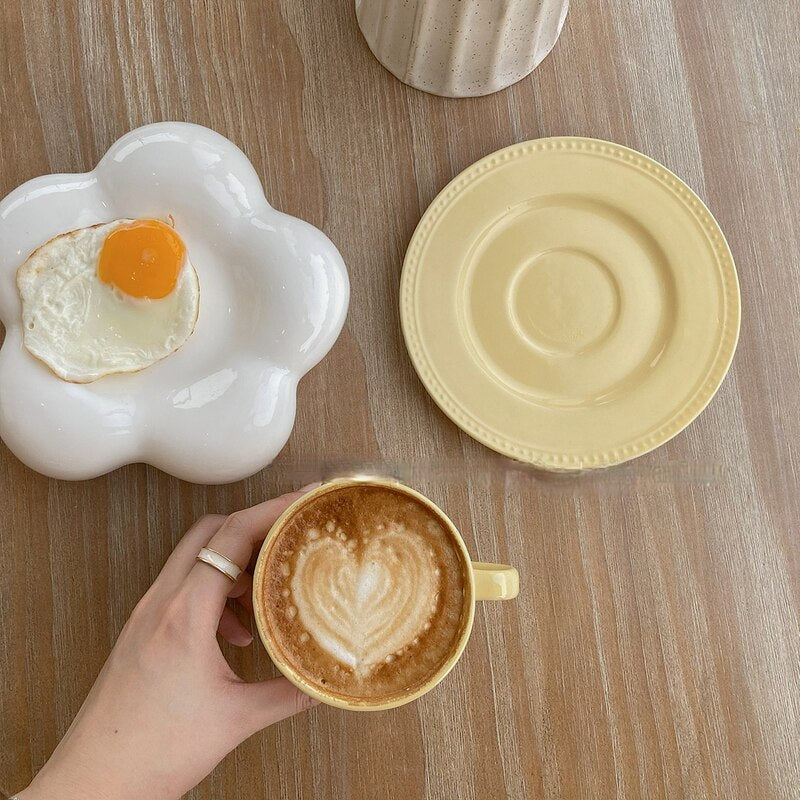 White Ceramic Cloud Plate 18 cm by HitMyNeed