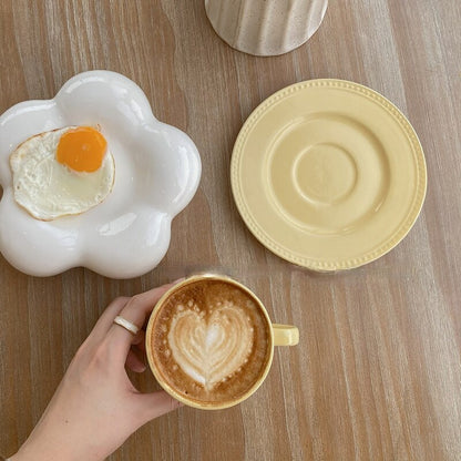 White Ceramic Cloud Plate 18 cm by HitMyNeed