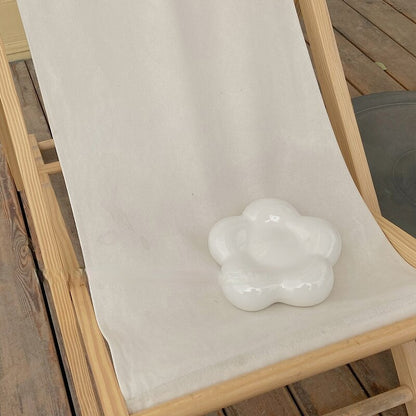 White Ceramic Cloud Plate 18 cm by HitMyNeed