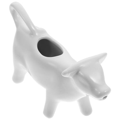 White Ceramic Cow Creamer Pitcher 40ml by HitMyNeed