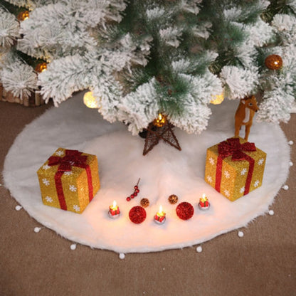 White Christmas Tree Skirt, 60 cm Floor Protector by HitMyNeed