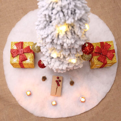 White Christmas Tree Skirt, 60 cm Floor Protector by HitMyNeed