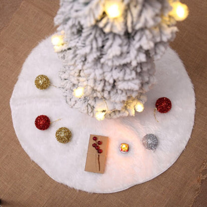 White Christmas Tree Skirt, 60 cm Floor Protector by HitMyNeed