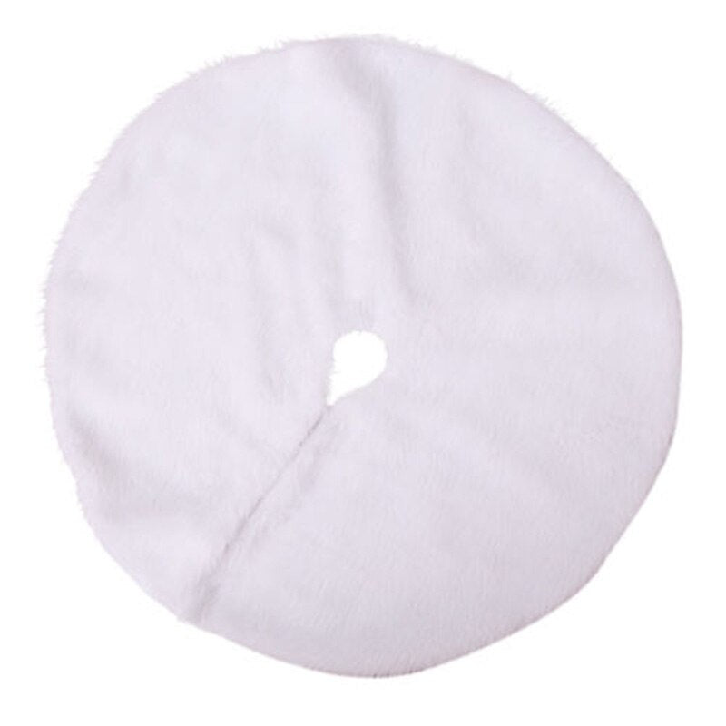 White Christmas Tree Skirt, 60 cm Floor Protector by HitMyNeed