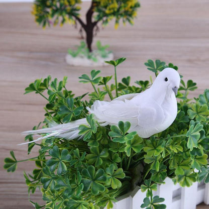 White Dove Garden Ornaments Set of 2 by HitMyNeed