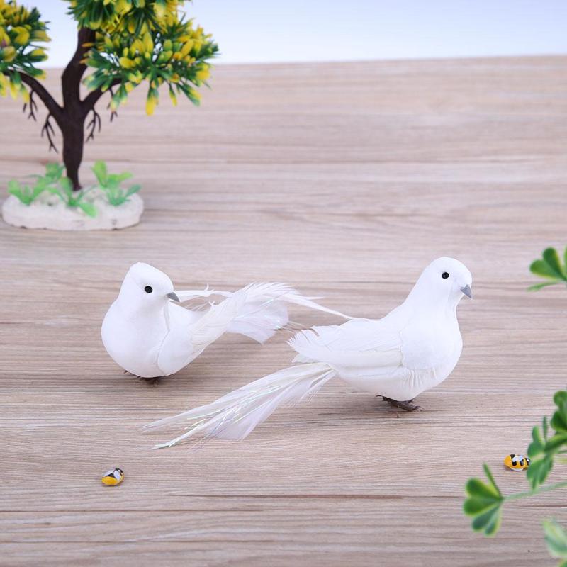 White Dove Garden Ornaments Set of 2 by HitMyNeed