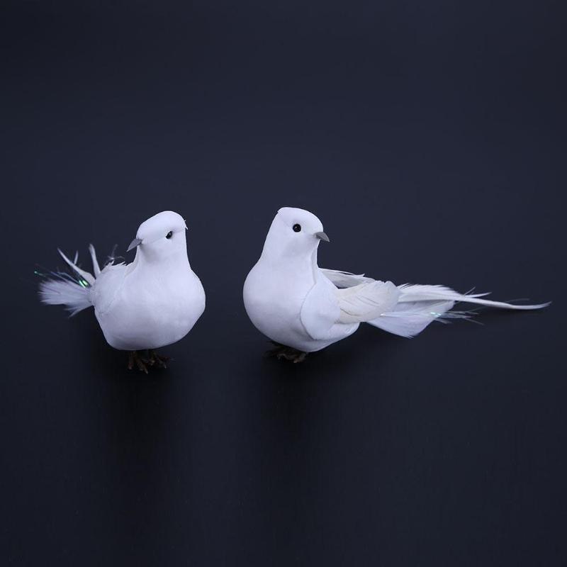 White Dove Garden Ornaments Set of 2 by HitMyNeed