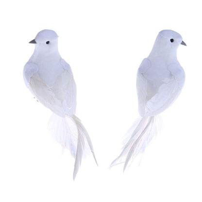 White Dove Garden Ornaments Set of 2 by HitMyNeed