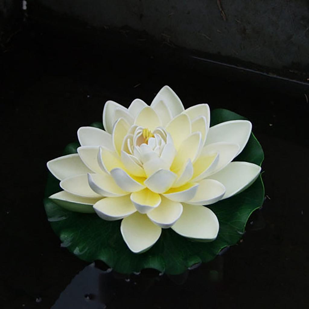 White EVA Artificial Floating Flowers, 12-Pack by HitMyNeed