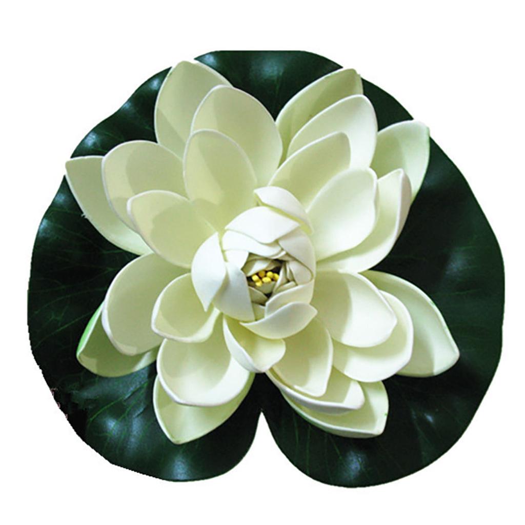 White EVA Artificial Floating Flowers, 12-Pack by HitMyNeed