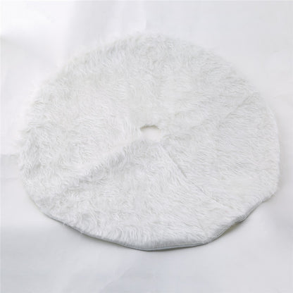 White Faux Fur Christmas Tree Skirt 78cm by HitMyNeed