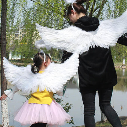White Feather Angel Wings Costume for Adults & Kids by HitMyNeed
