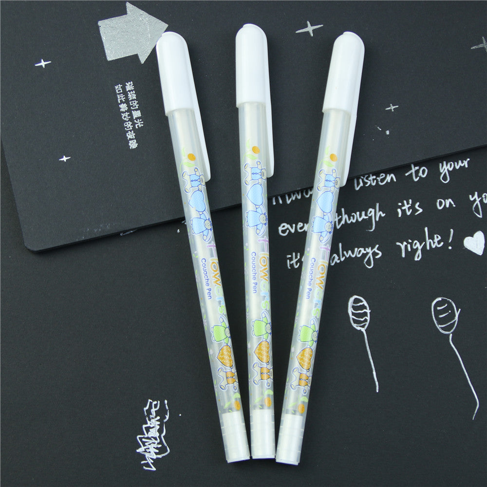 White Gel Ink Pen for Black Paper, 0.8 mm by HitMyNeed