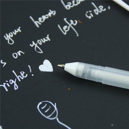 White Gel Ink Pen for Black Paper, 0.8 mm by HitMyNeed