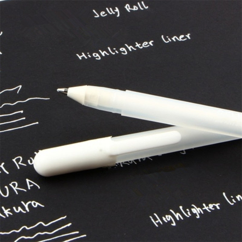 White Gel Pen for Dark Paper, 0.8mm Fine Point by HitMyNeed