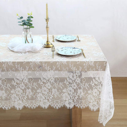 White Lace Tablecloth 150 x 300cm by HitMyNeed