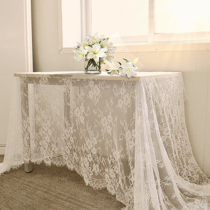 White Lace Tablecloth 150 x 300cm by HitMyNeed