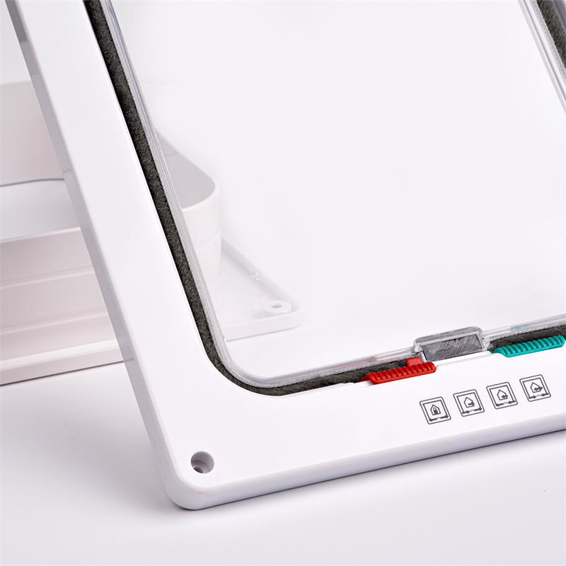 White Lockable Small Pet Flap Door 20 x 19 cm by HitMyNeed