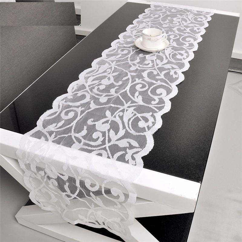 White Long Lace Table Runner 183 x 33 cm by HitMyNeed