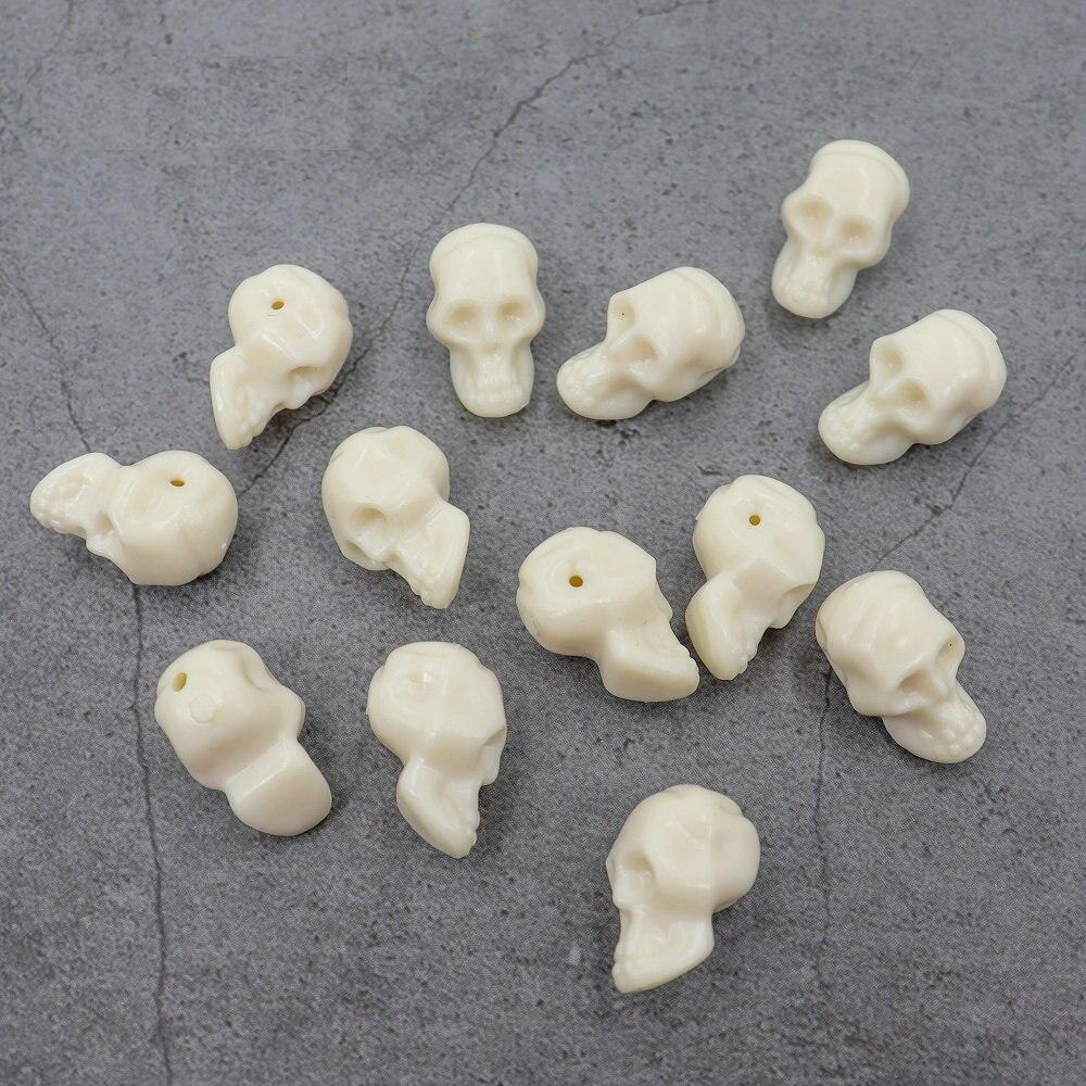 White Mini Plastic Skulls Decor Set (30 Pieces) by HitMyNeed