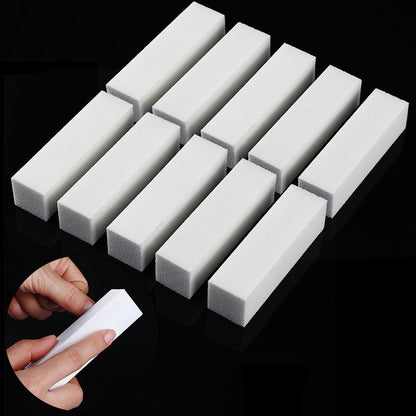 White Nail File Blocks 100/180 Grit (10 Pack) by HitMyNeed
