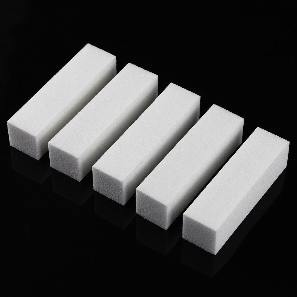 White Nail File Blocks 100/180 Grit (10 Pack) by HitMyNeed