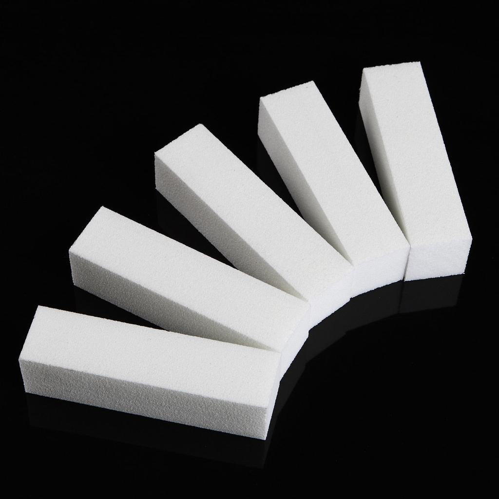 White Nail File Blocks 100/180 Grit (10 Pack) by HitMyNeed