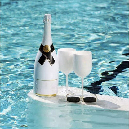 White Plastic Champagne Flutes 480ml (Set of 2) by HitMyNeed