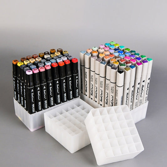 White Plastic Pen and Marker Desk Organizer M: 36 by HitMyNeed