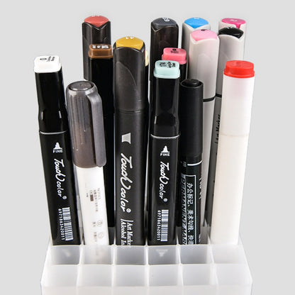 White Plastic Pen and Marker Desk Organizer S: 30 by HitMyNeed