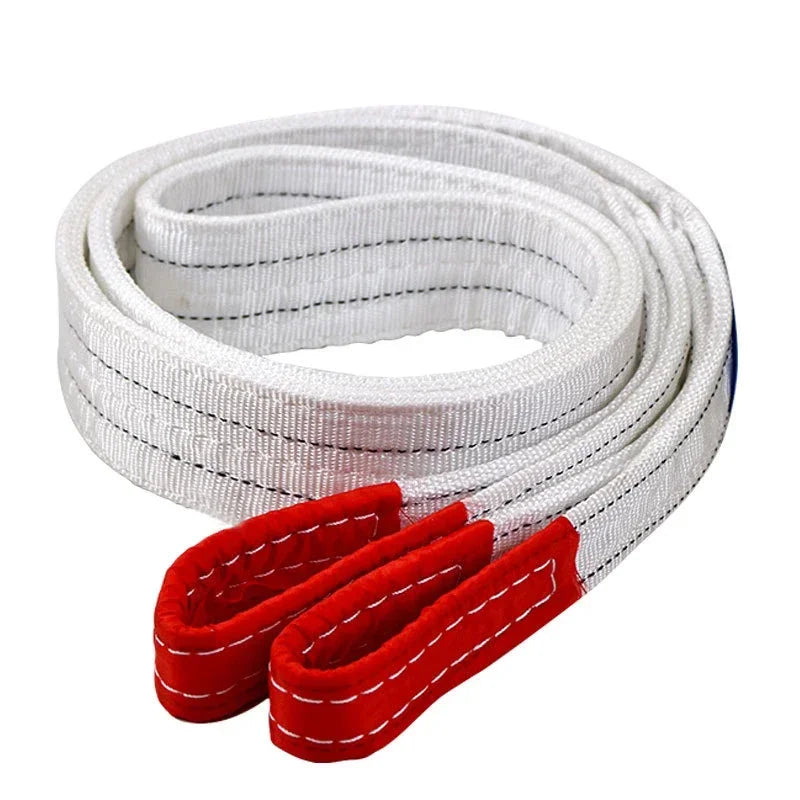 White Polyester Flat Industrial Lifting Belt 1tx1m by HitMyNeed