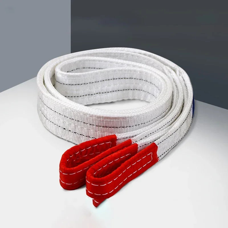 White Polyester Flat Industrial Lifting Belt by HitMyNeed