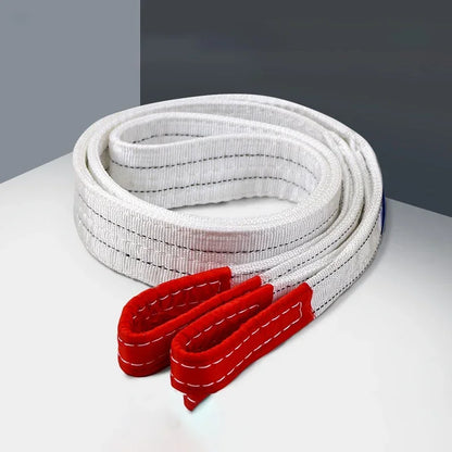 White Polyester Flat Industrial Lifting Belt by HitMyNeed