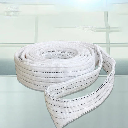 White Polyester Flat Industrial Lifting Belt by HitMyNeed