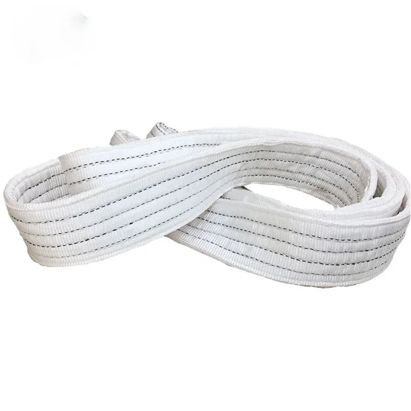 White Polyester Flat Industrial Lifting Belt by HitMyNeed