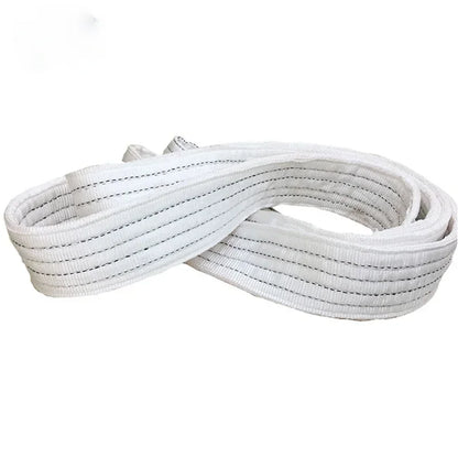 White Polyester Flat Industrial Lifting Belt by HitMyNeed