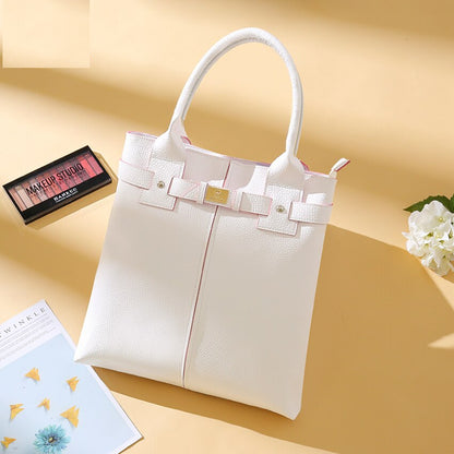 White PU Casual Handbag for Everyday Use by HitMyNeed