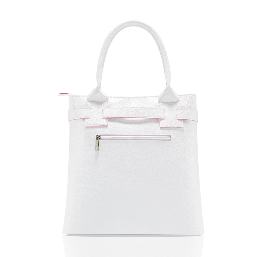 White PU Casual Handbag for Everyday Use by HitMyNeed