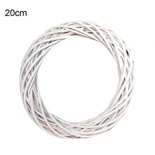 White Rattan Wreath for Christmas Craft & Décor 20cm by HitMyNeed