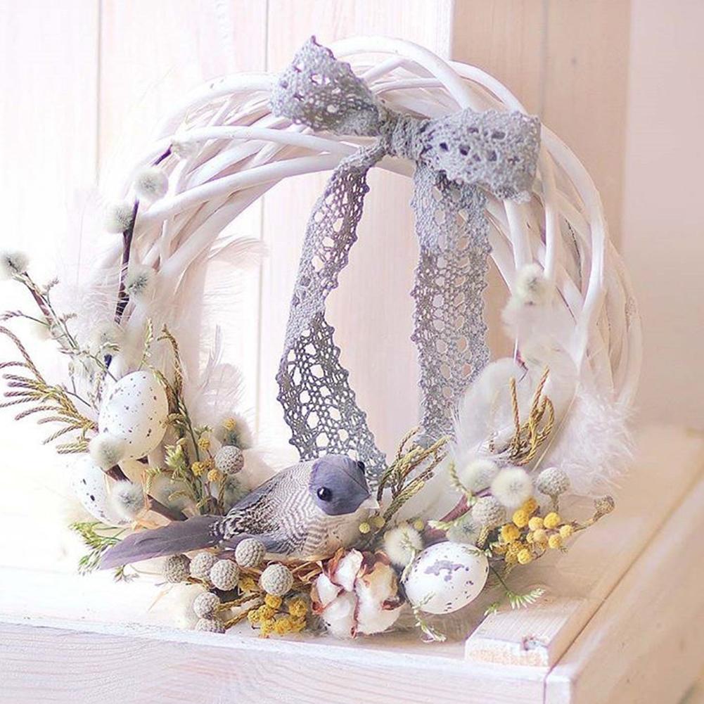 White Rattan Wreath for Christmas Craft & Décor by HitMyNeed