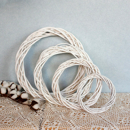 White Rattan Wreath for Christmas Craft & Décor by HitMyNeed