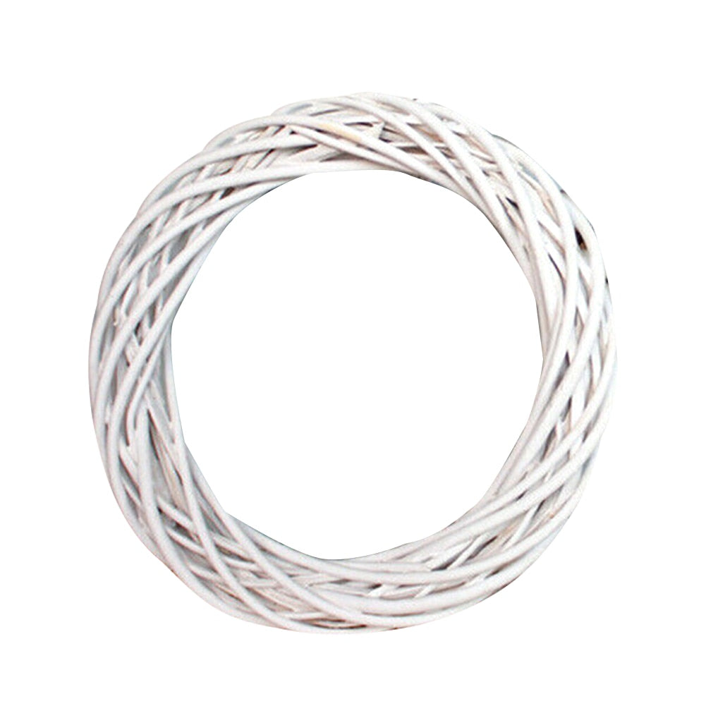 White Rattan Wreath for Christmas Craft & Décor by HitMyNeed