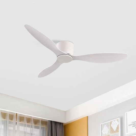 White Ultra-Thin DC Ceiling Fan with Remote, 44-52" White 44inch (110cm) by HitMyNeed