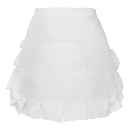 White Waist Apron with Front Pocket by HitMyNeed