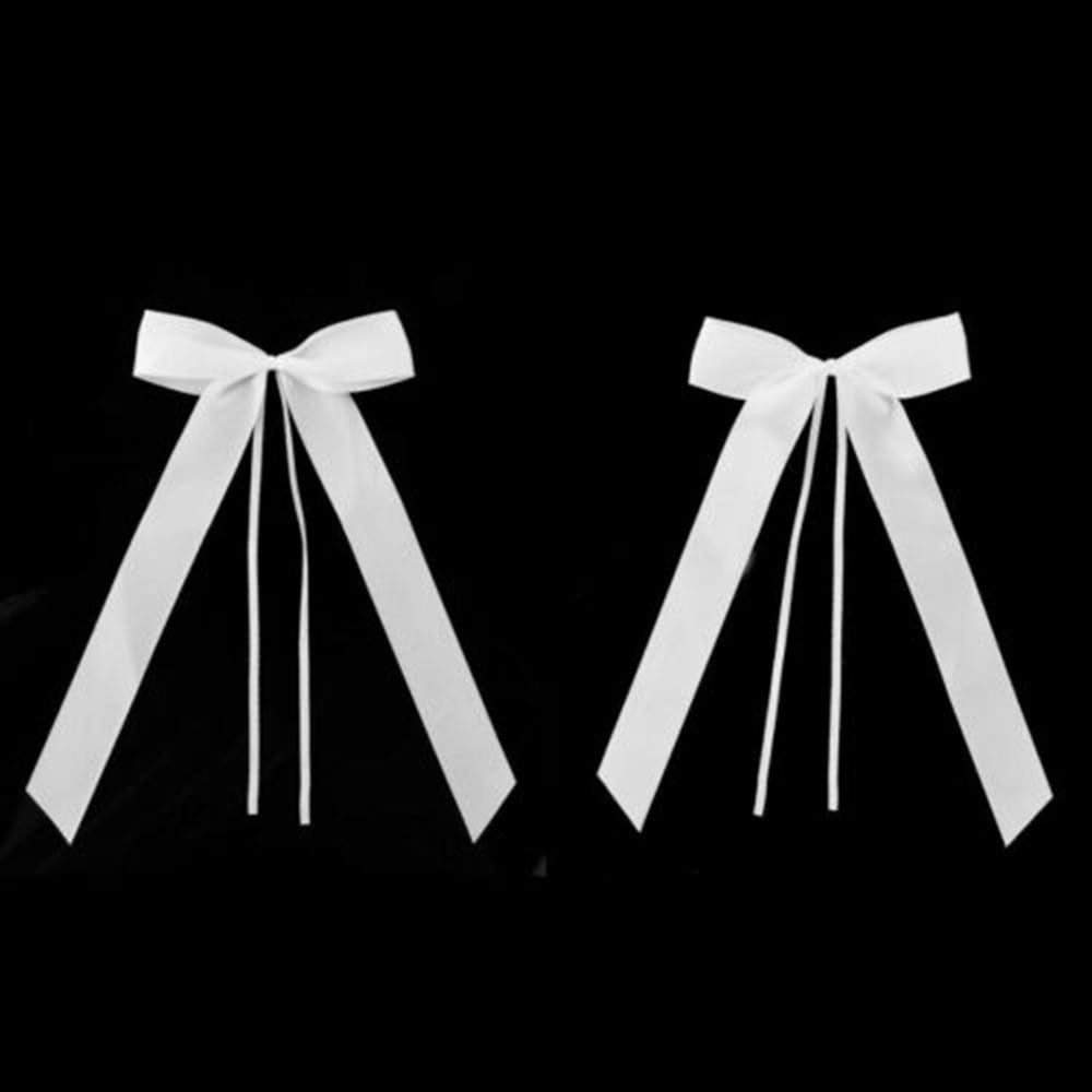 White Wedding Car Bows 50 Pack - Ready-Tied Polyester by HitMyNeed