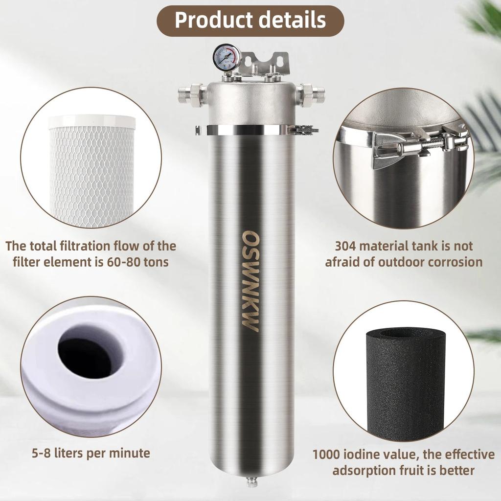 Whole House High-Flow Coconut Shell Carbon Filter by HitMyNeed